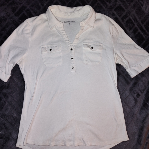 croft & barrow Tops - Croft & Barrow Women's' White Polo Shirt